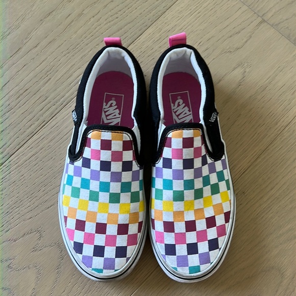 Checkered Rainbow Vans - Picture 1 of 3